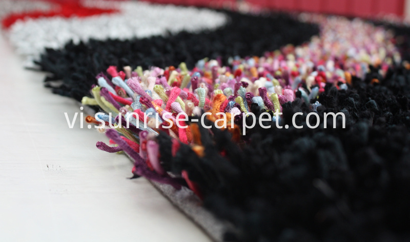 Viscose Polyester rậm rạp với thiết kế Rug Viscose Polyester Shaggy with Design Rug
